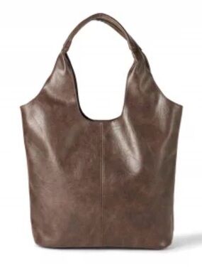 The Drop Morgan  brown faux-leather tote Soft Hobo Bag